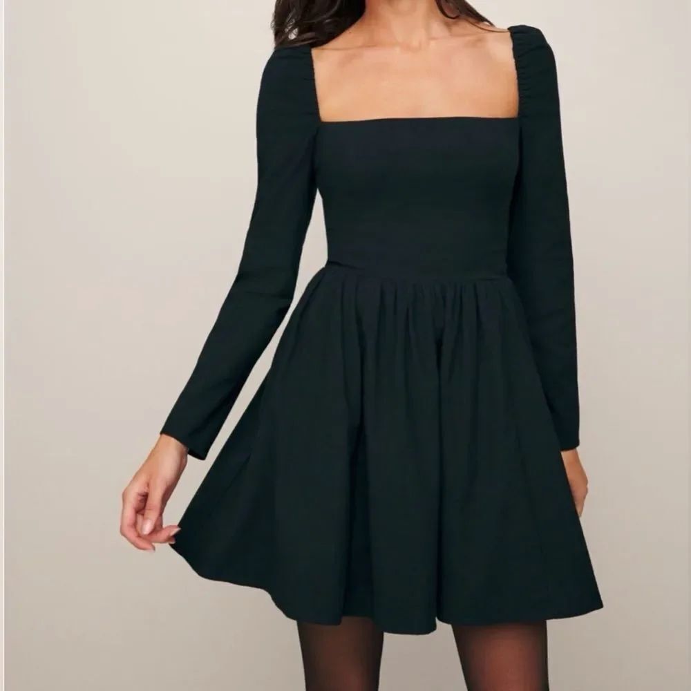 Reformation Parmida Mini Dress (Black) // Size 10